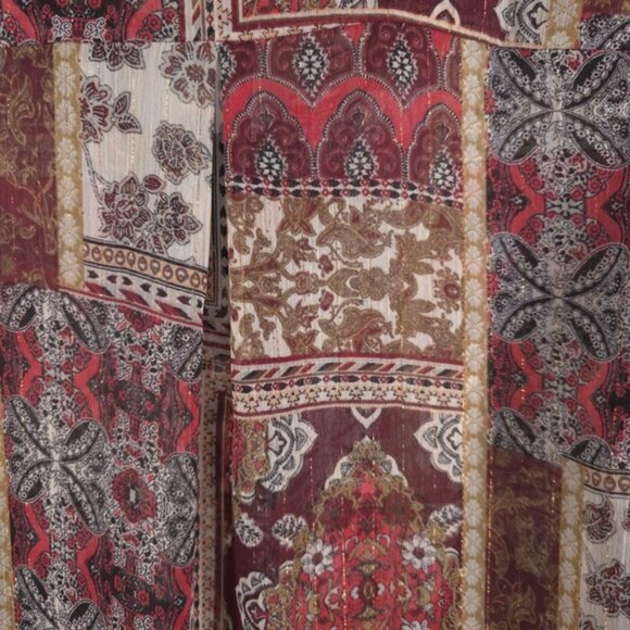 NWT HAVER‎ LONDON Chiffon Floral Button Down Shirt 2 Ways Untied Tied Size S/P - Picture 7 of 11